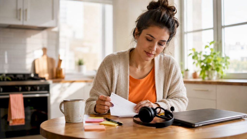 Educator preparing virtual tutoring checklist
