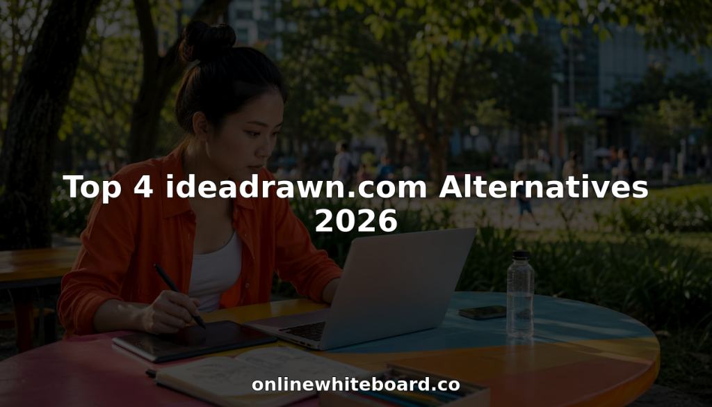 Woman using laptop and tablet for online whiteboard