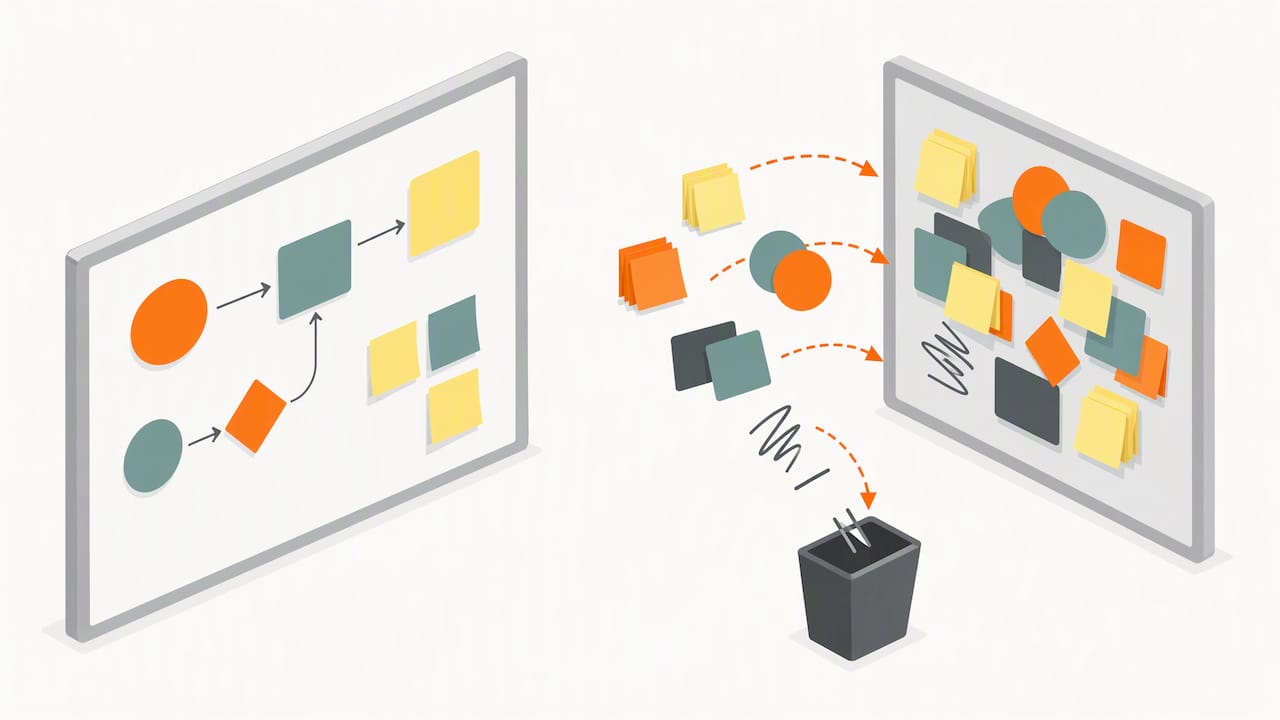 Moving duplicate whiteboard notes into an archive